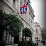 The British Flag, a familiar sight in London.