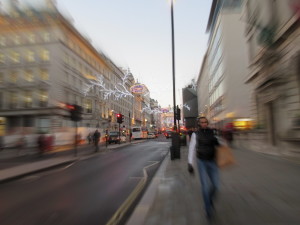 London during the holidays.
