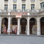 Edouard VII Theatre, off the Boulevard des Capuines. The statue of King Edouard VII is in the courtyard in front.