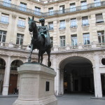 A statue of Edouard VII. As King of the U.K., he was instrumental in the signing of the Entente Cordiale, which defined British and French colonies in North Africa, thus ending the frequent wars between France and the U.K.