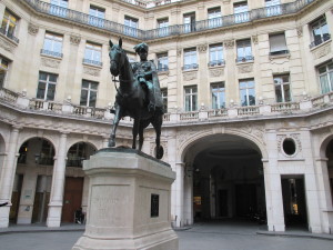 A statue of Edouard VII. As King of the U.K., he was instrumental in the signing of the Entente Cordiale, which defined British and French colonies in North Africa, thus ending the frequent wars between France and the U.K.