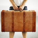 A well-packed man's suitcase.