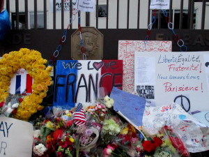 Detail of the memorial at the French Embassy in D.C.