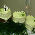 A traditional cake displayed horizontally.