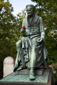 A statue of Vivant Denon, the first director of the Louvre.