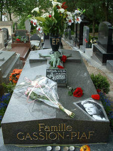 Gravesite of Edith Piaf, one of France's greatest and most famous singers.