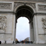 Detail of the Arc de Triomphe. The ceiling has 21 sculpted roses.