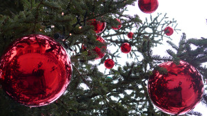 Decorations at Notre Dame.